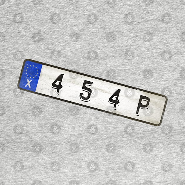 454P Car license plates by Girladies Artshop